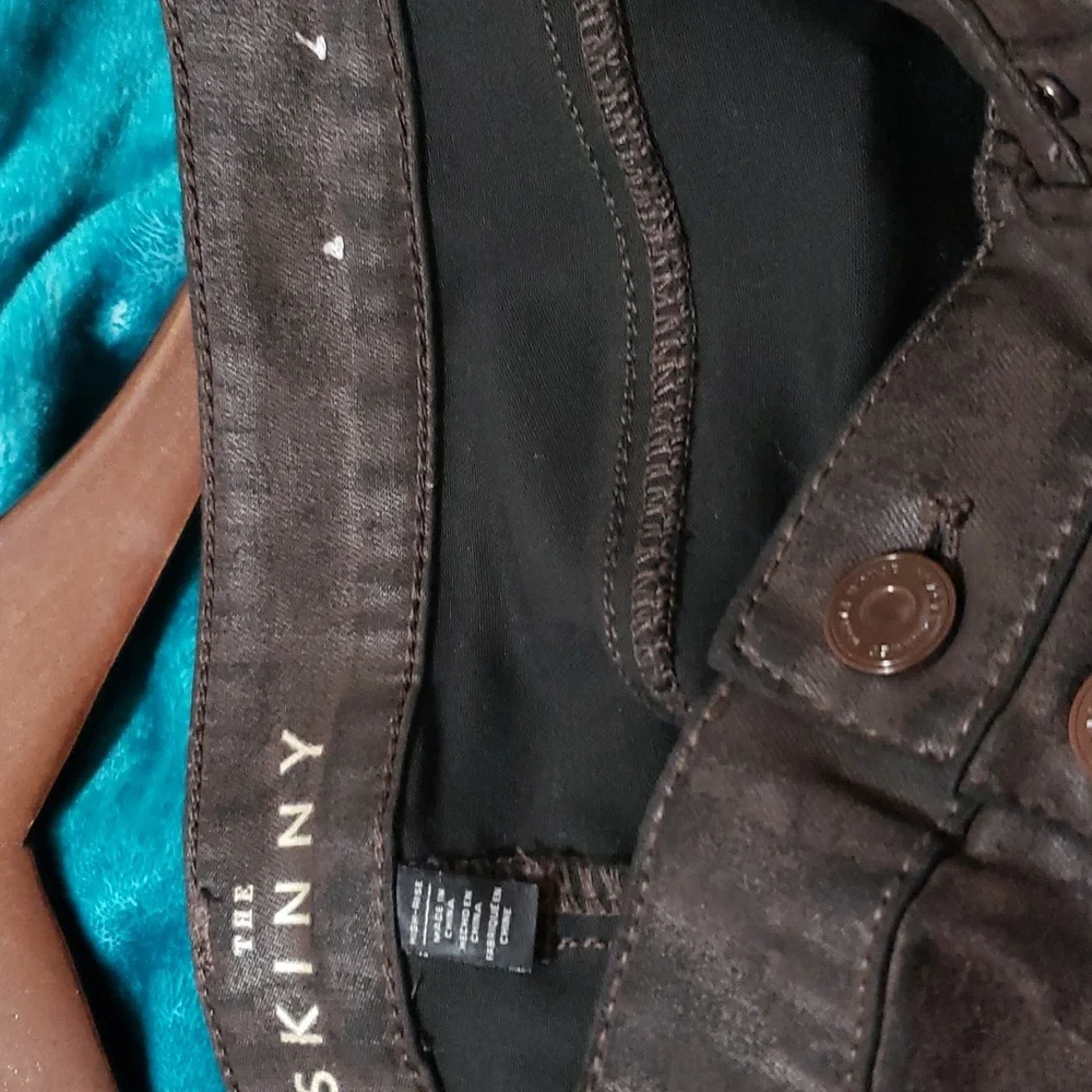 White House Black Market 59% Modal Chocolate Button-fly Slacks - #59-T💛 - Picture 6 of 9